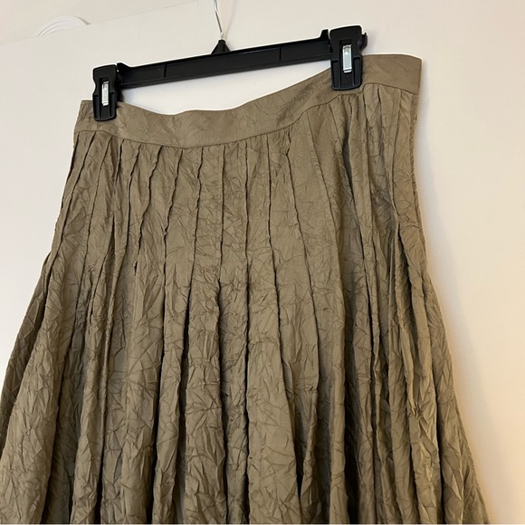 Charles Nolan Pleated Silk Midi Skirt - Picture 6 of 9